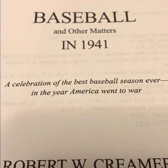 Paperback /Baseball and Other Matters In 1941 - Picture 5 of 5